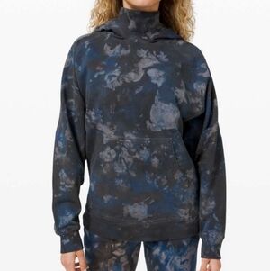Lululemon LA Pullover Hoodie Watercolor Wash Lunar Rock/Black/Larkspur S…